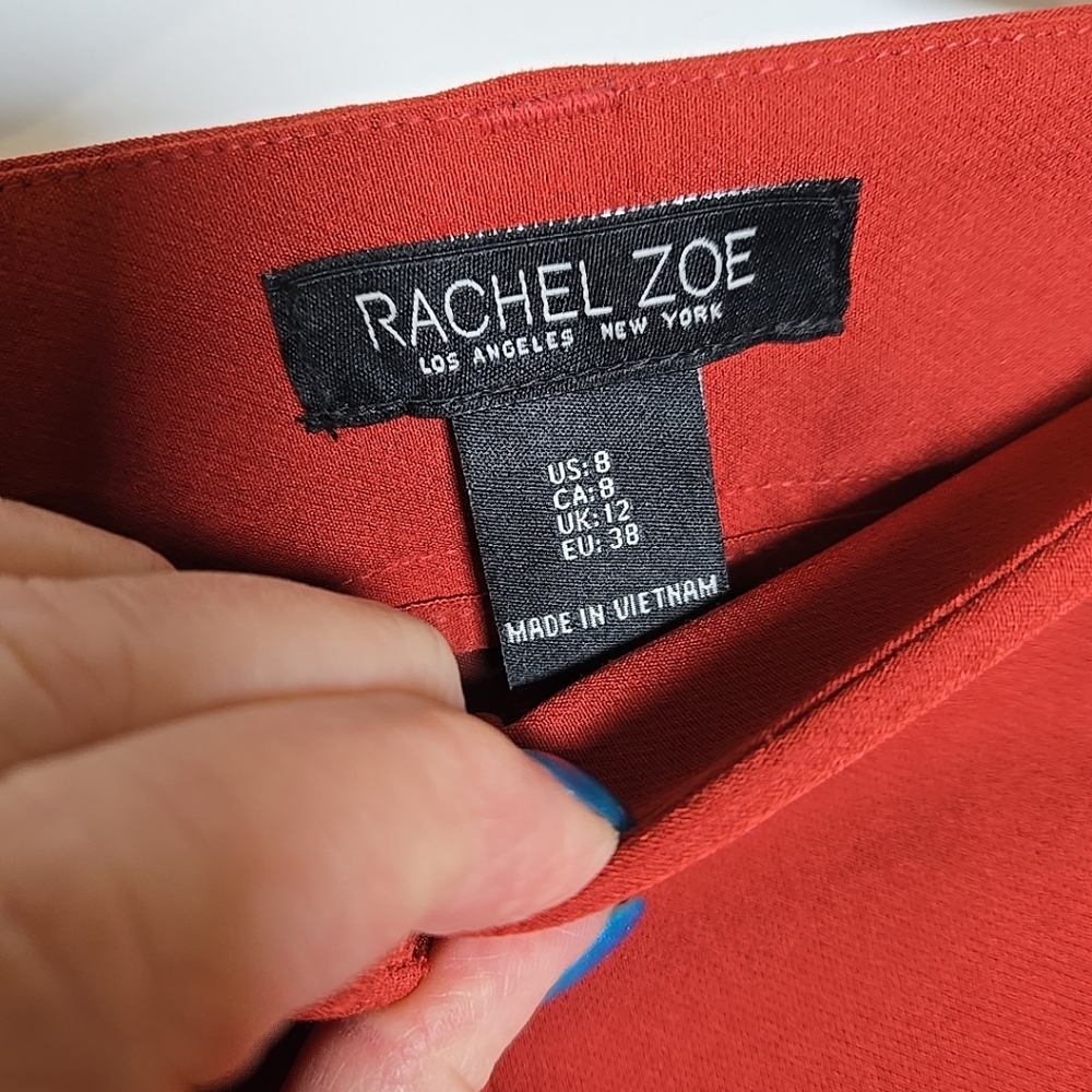 Rachel Zoe Ladies Stretch Dress Pant In Burnt Orange Size 8 - Picture 4 of 11
